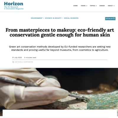 GREENART featured in HORIZON magazine